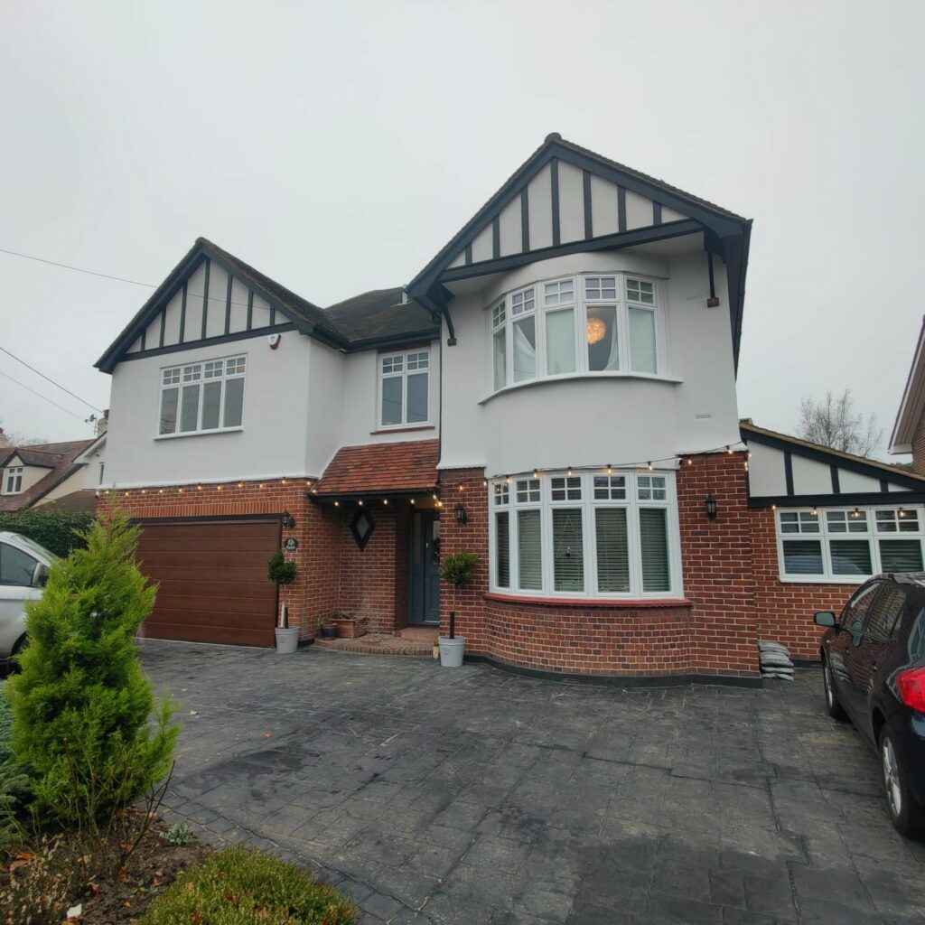 white heritage aluminium windows in Essex as new bay windows